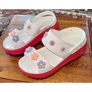 NEW Crocs Classic Mega Crush Sandal  207989-94S High Heel LIMITED EUC